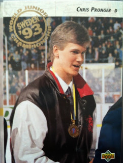 Chris Pronger World Junior gold medal hockey card