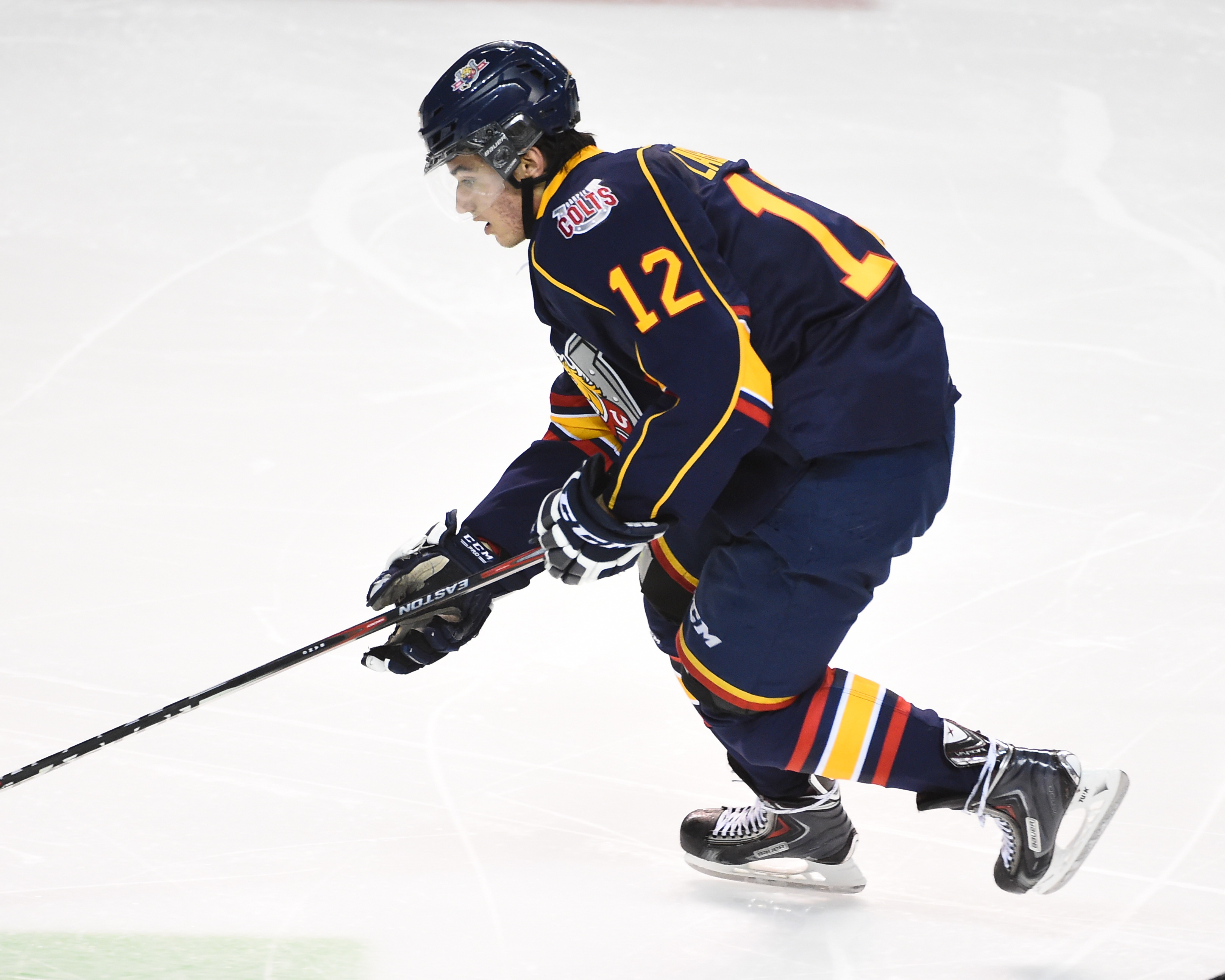 Kevin Labanc of the Barrie Colts. Photo by Aaron Bell/OHL Images
