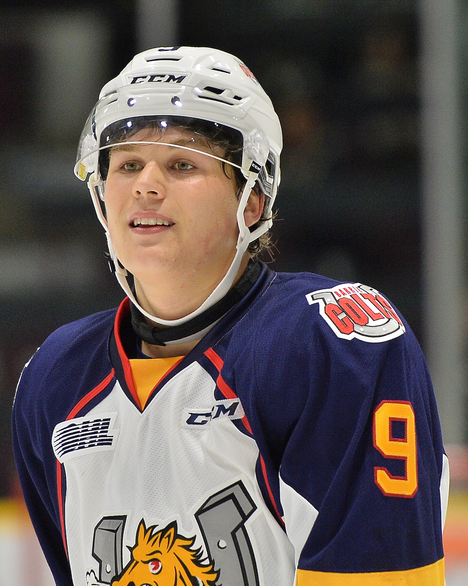 Matt Brassard of the Barrie Colts. Photo by Terry Wilson / OHL Images.