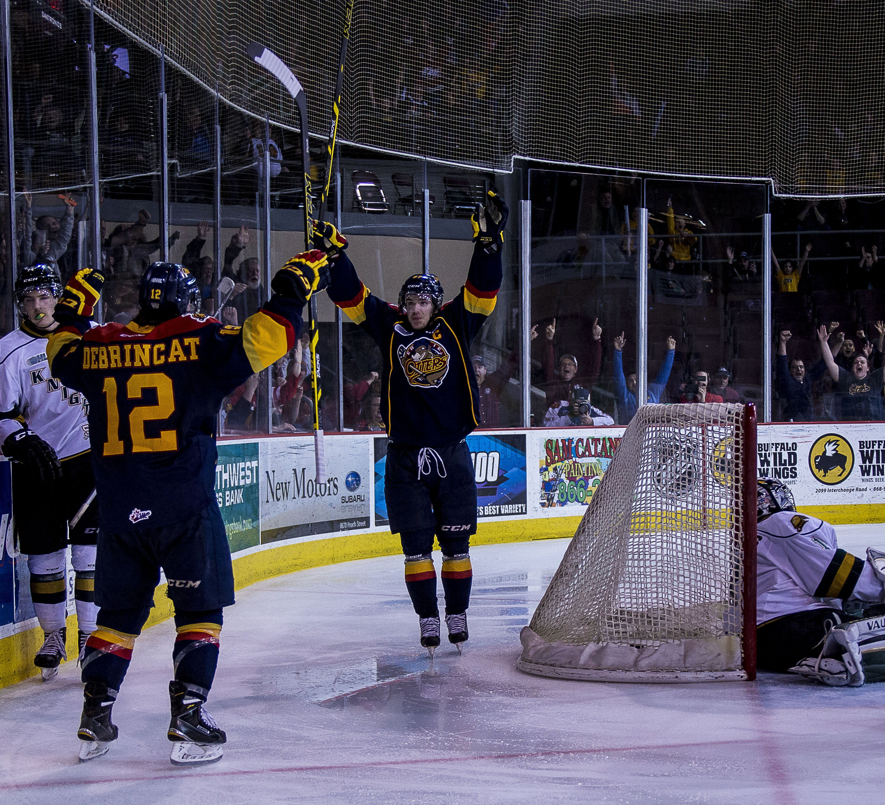 Otters score five unanswered in game one win Erie Otters