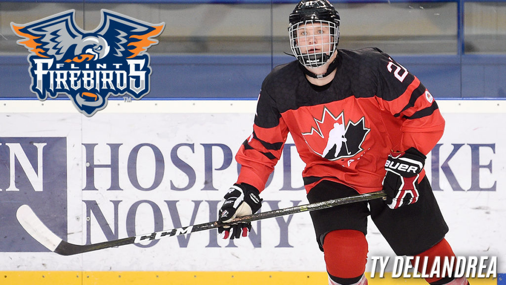 Dellandrea Selected To Represent Canada S National Team At 17 Ivan Hlinka Memorial Cup Next Week Flint Firebirds