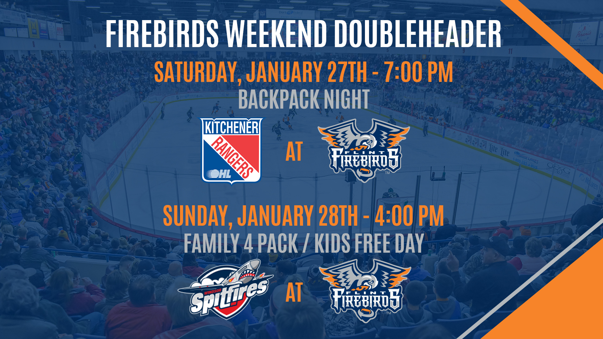 Flint Firebirds Home Game Graphic