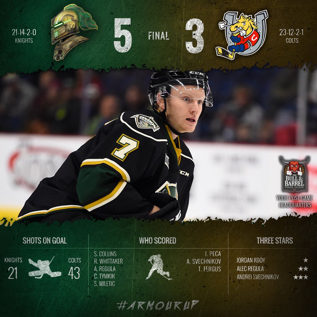 KNIGHTS BEGIN NORTHERN ROAD TRIP WITH A WIN - London Knights