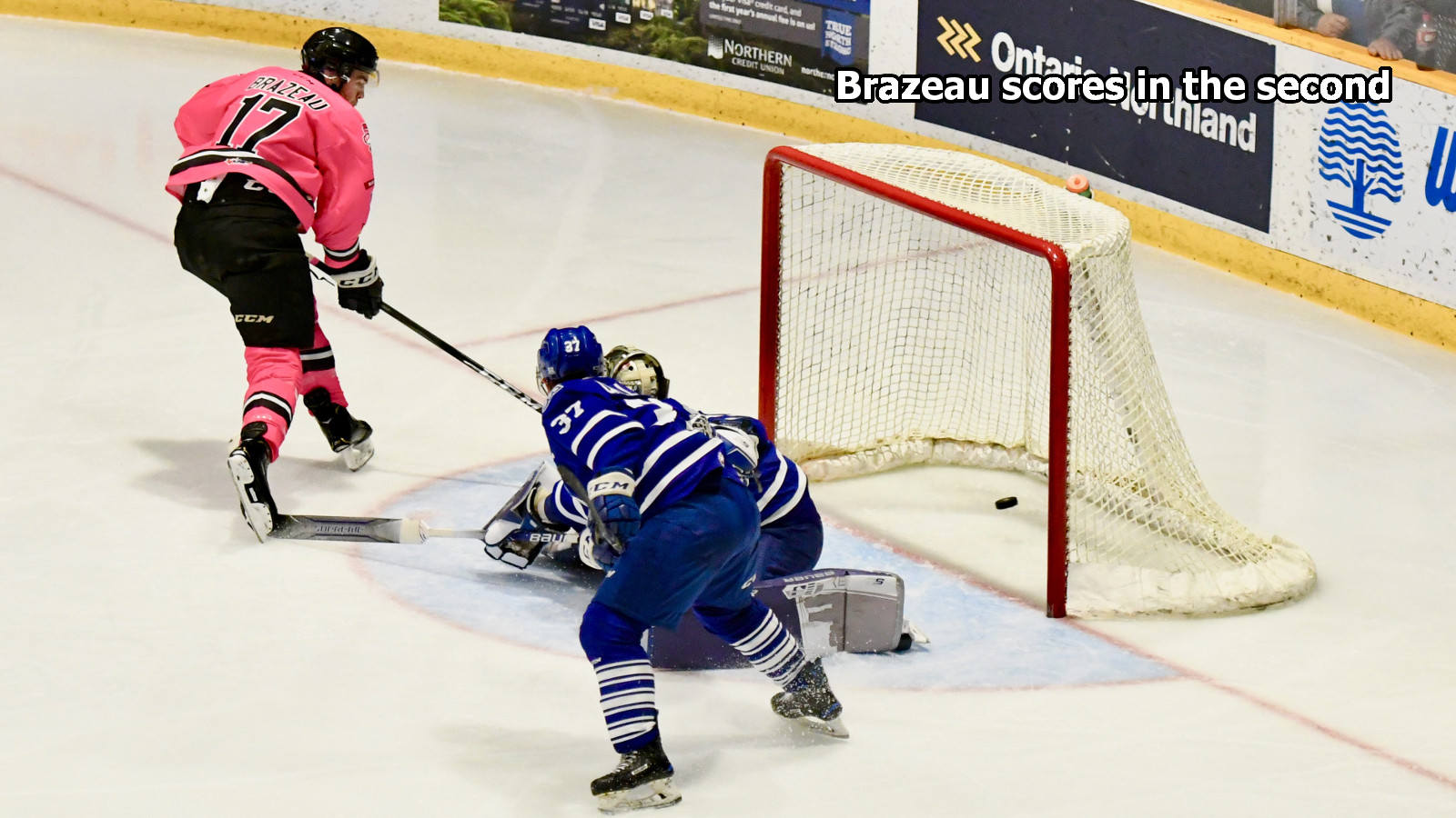 Brazeau scores in the second