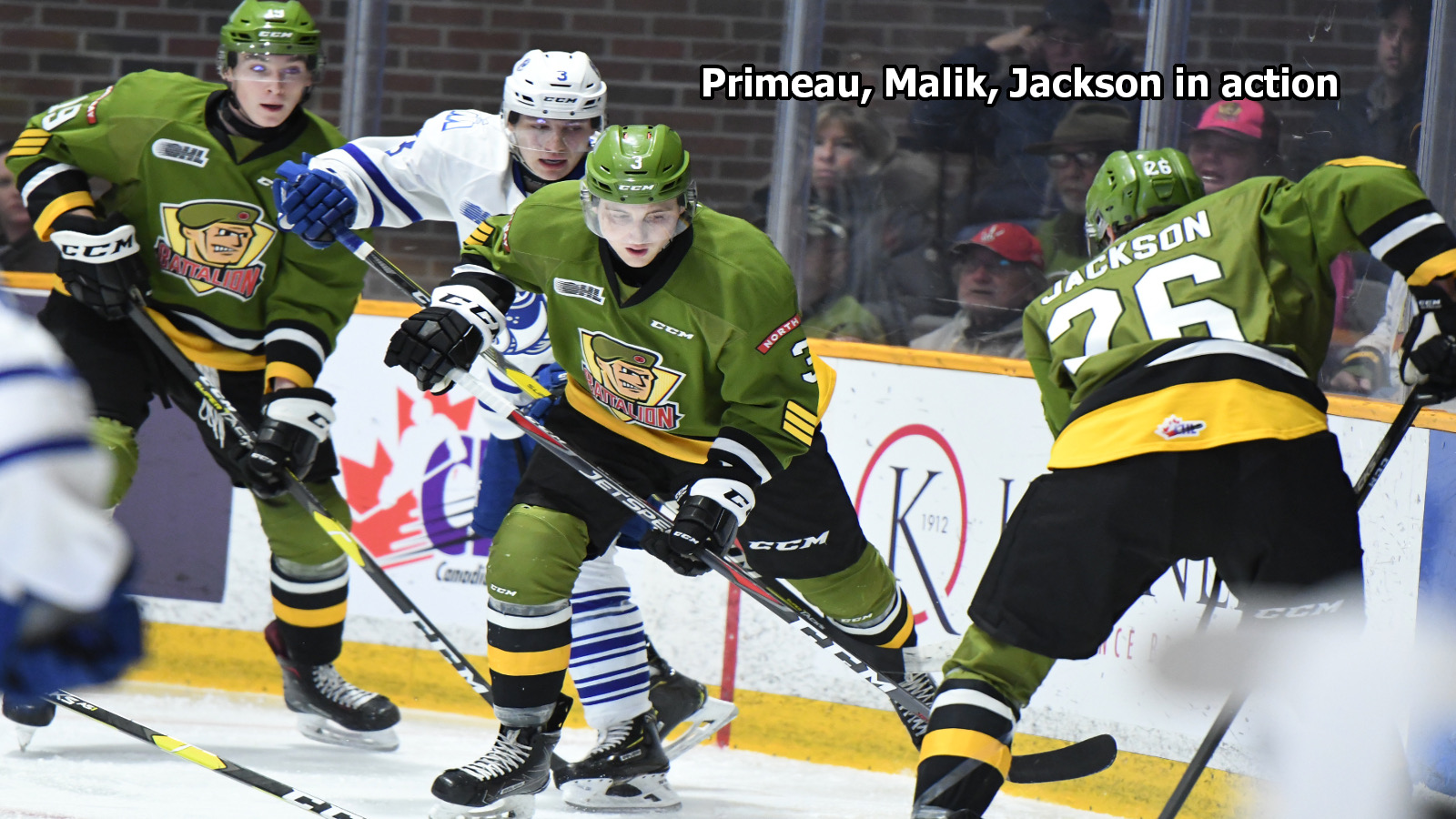 Primeau, Malik, Jackson in action Primeau, Malik, Jackson in action