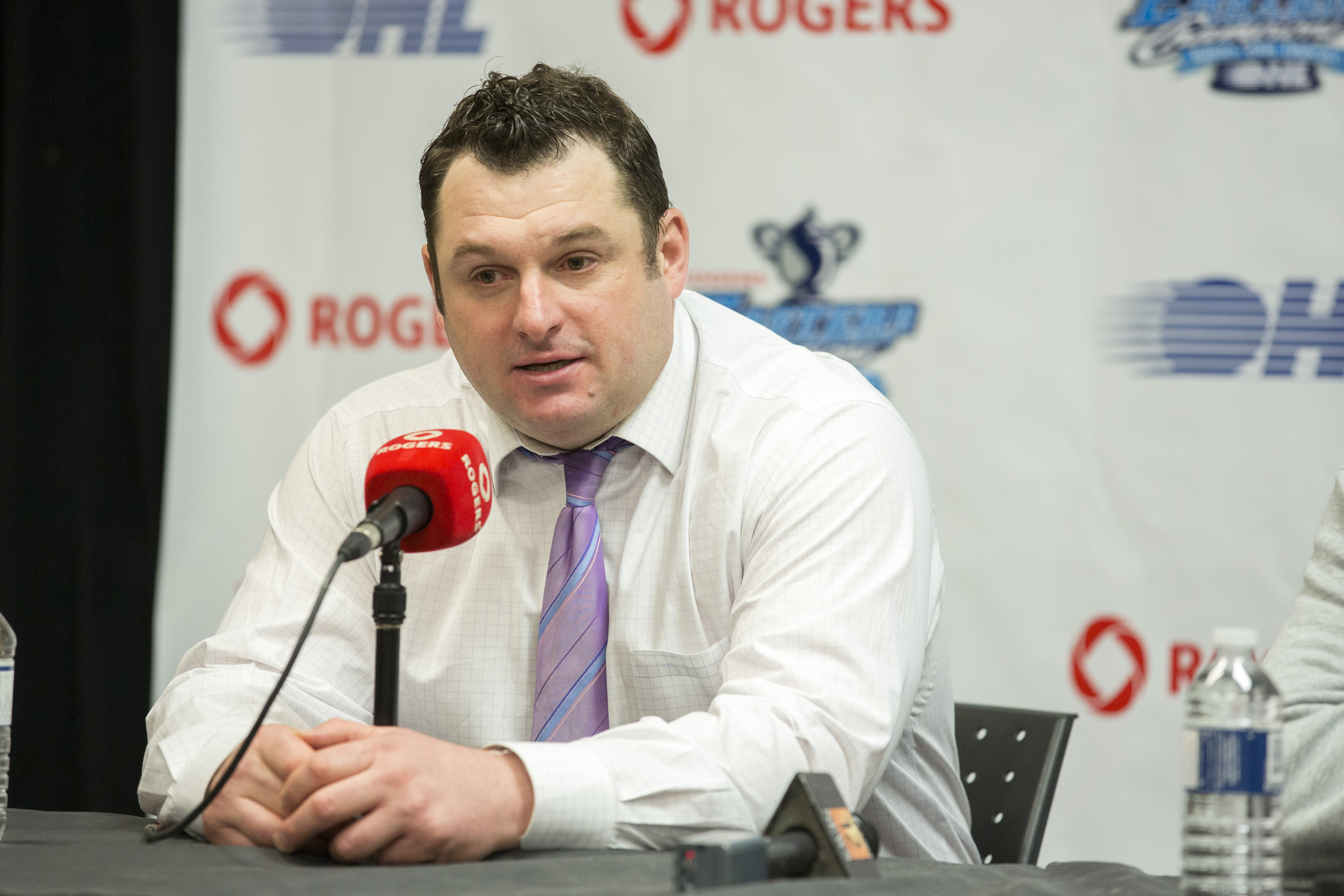 Oshawa Generals against the North Bay Battalion on April 18, 2014