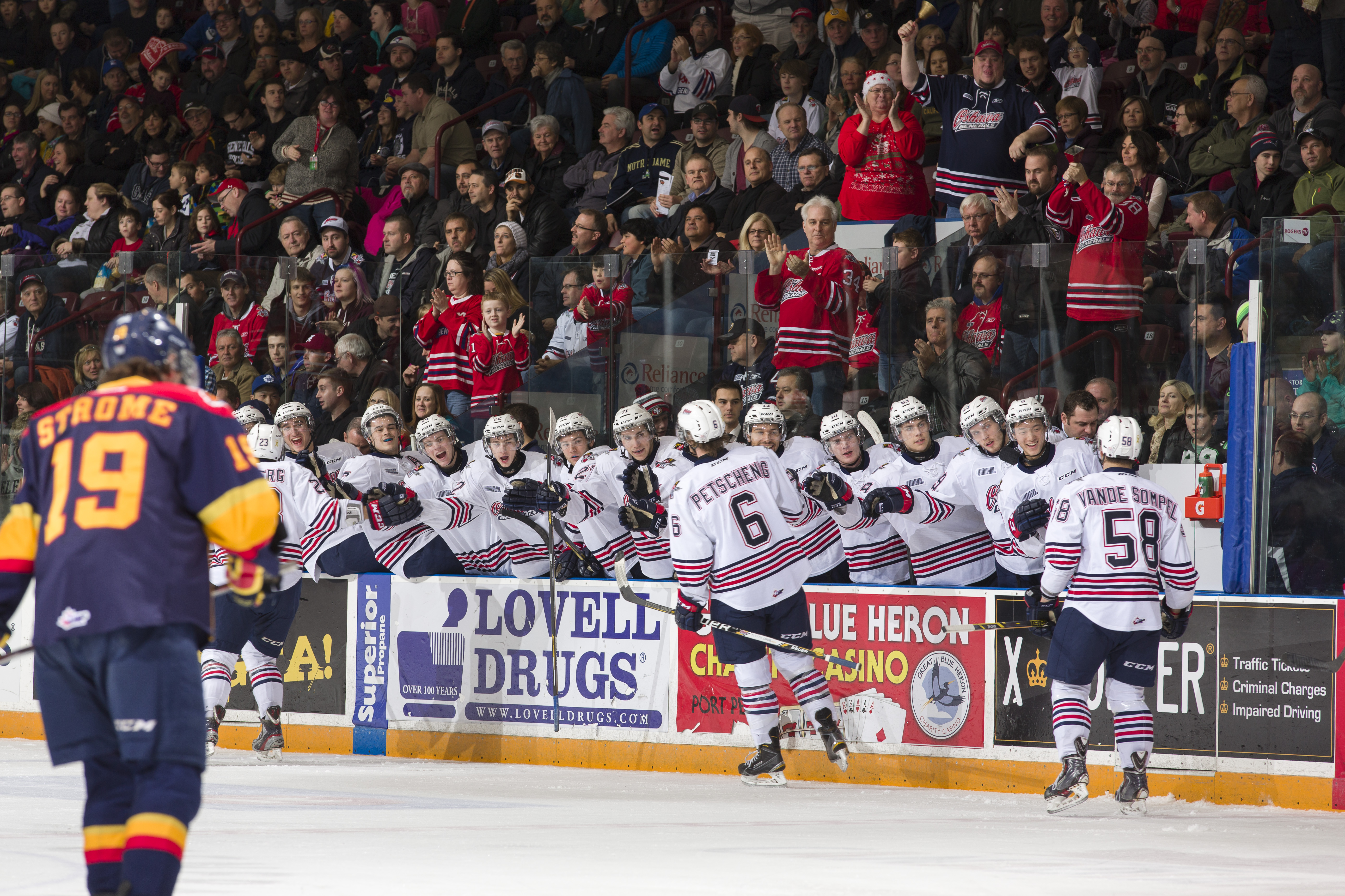 Oshawa Generals against the Erie Otters on December 7, 2014