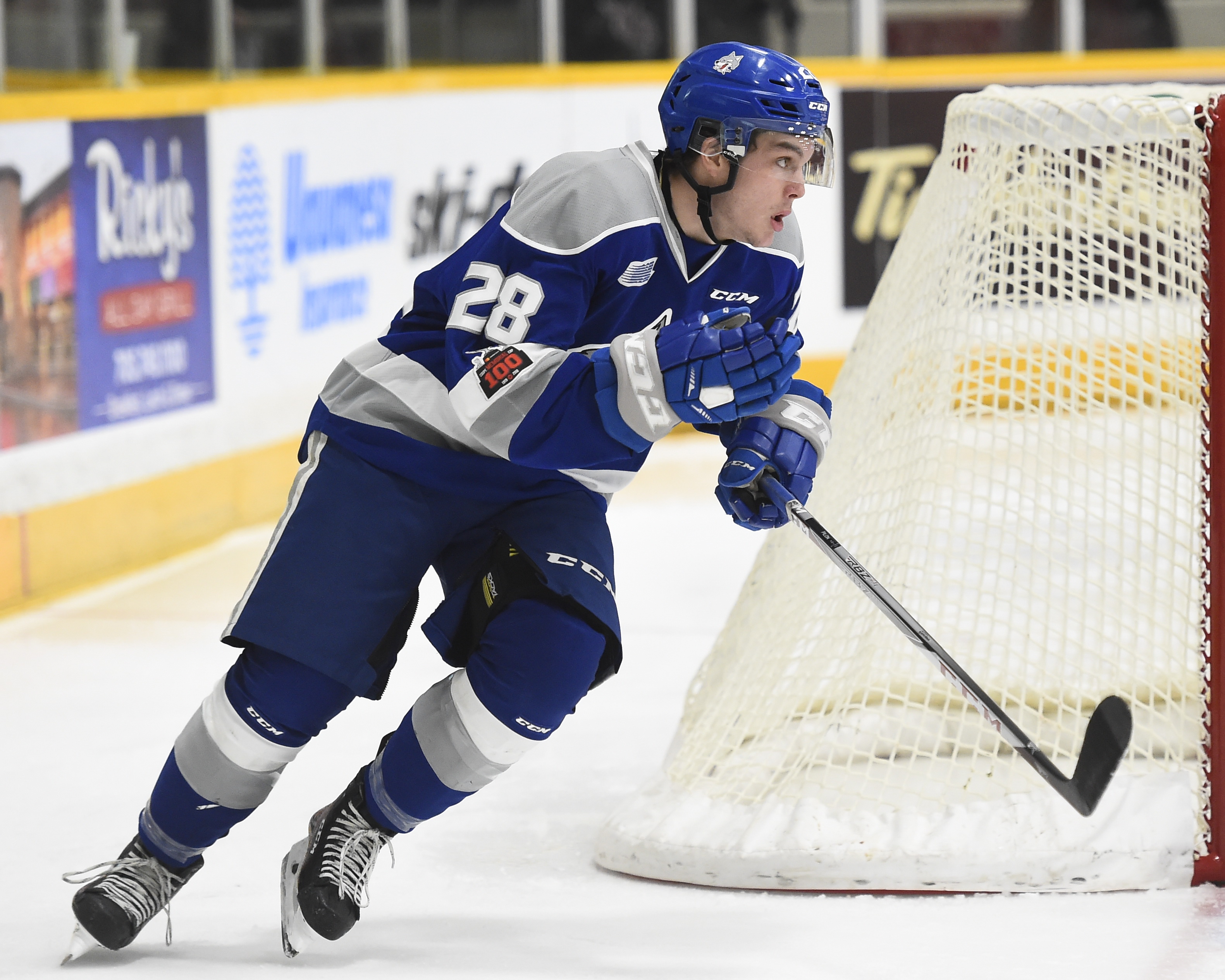 Drake Pilon of the Sudbury Wolves. Photo by Aaron Bell/OHL Images