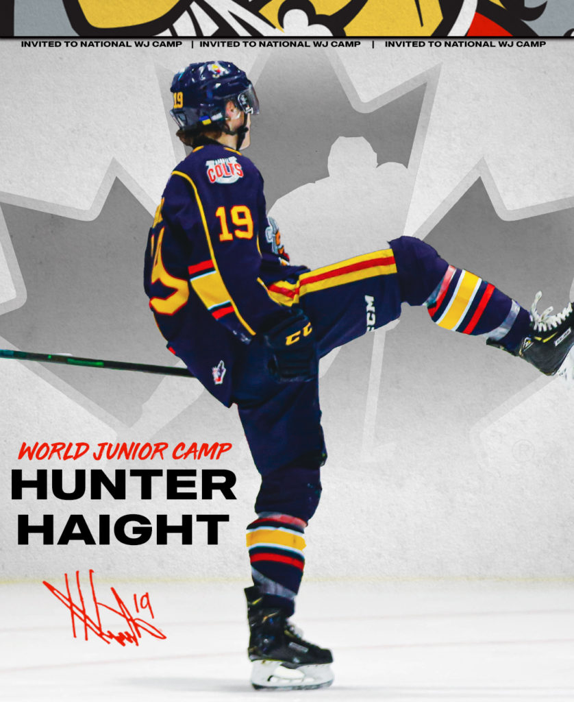 Hunter Haight Added to World Junior Camp! Barrie Colts