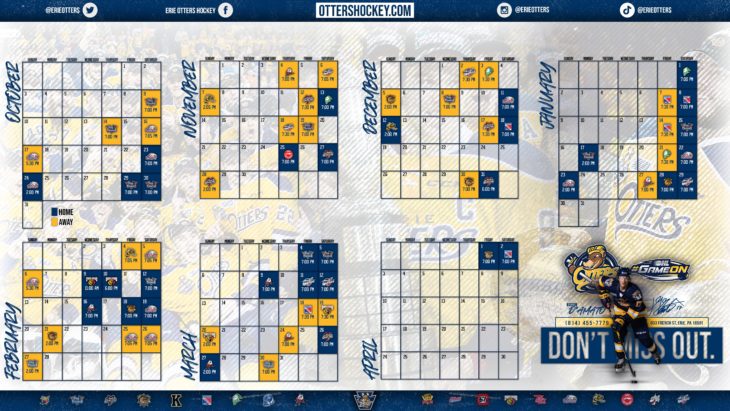 OTTERS ANNOUNCE ENTIRE 2021-22 SCHEDULE – Erie Otters