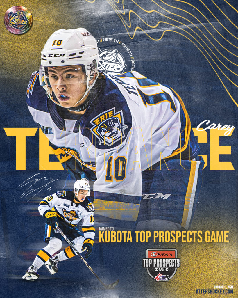 TERRANCE NAMED TO 2023 CHL/NHL TOP PROSPECTS GAME Erie Otters