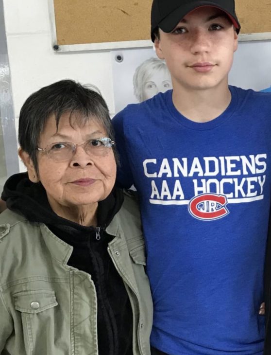 Michael and his grandmother. 