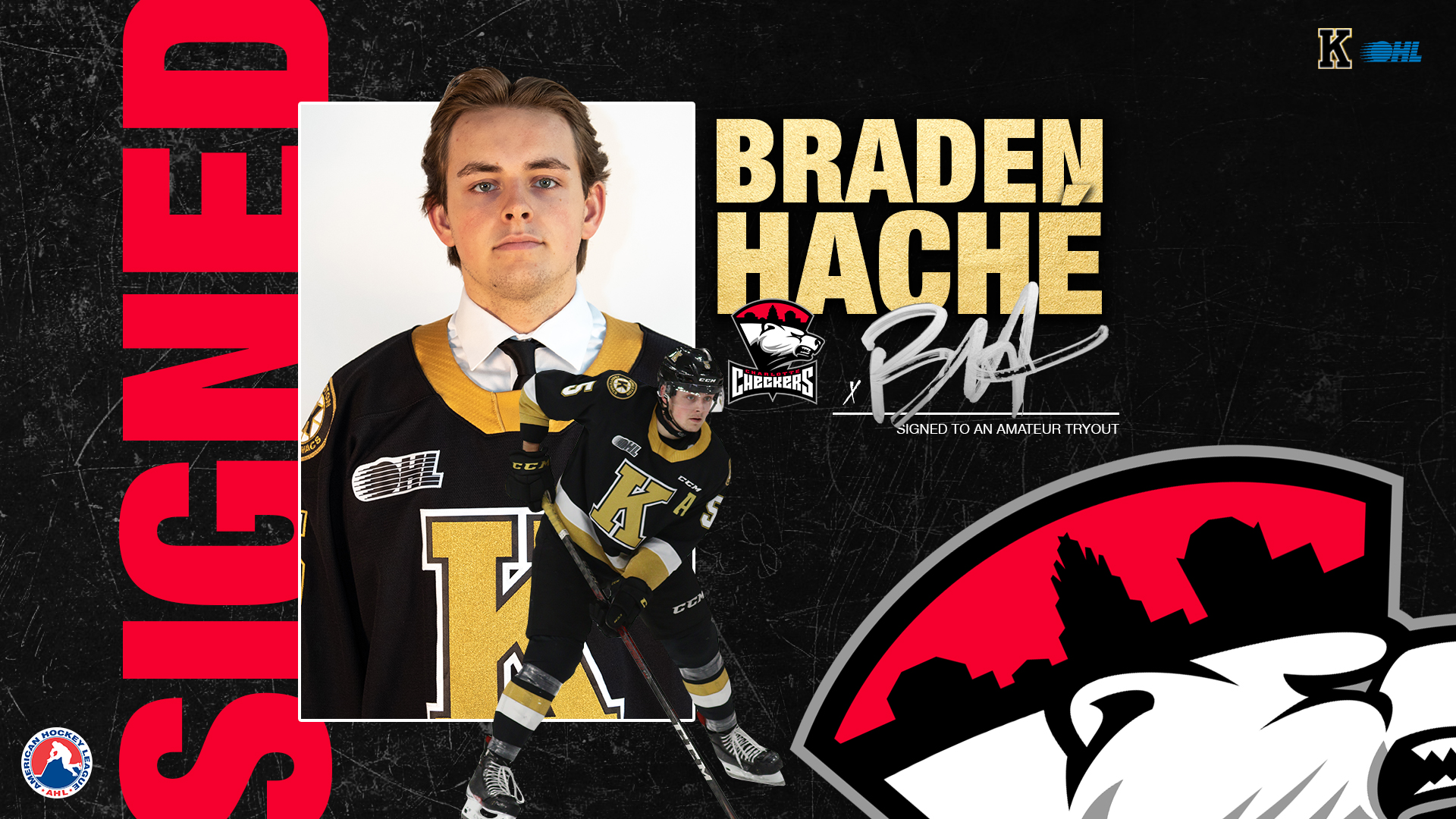 Charlotte Checkers sign Haché to an ATO