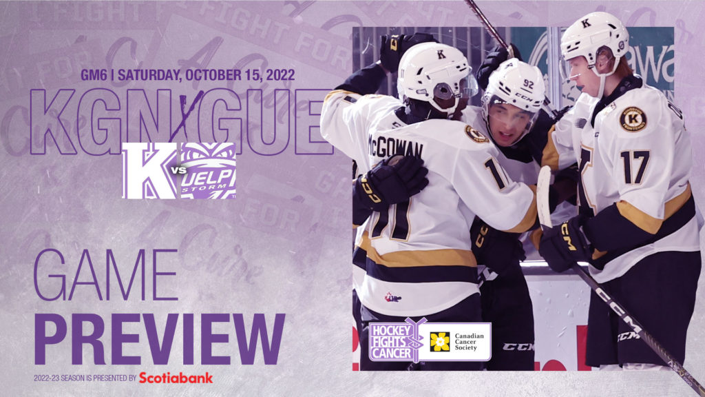 Game Preview Kingston vs. Guelph Kingston Frontenacs