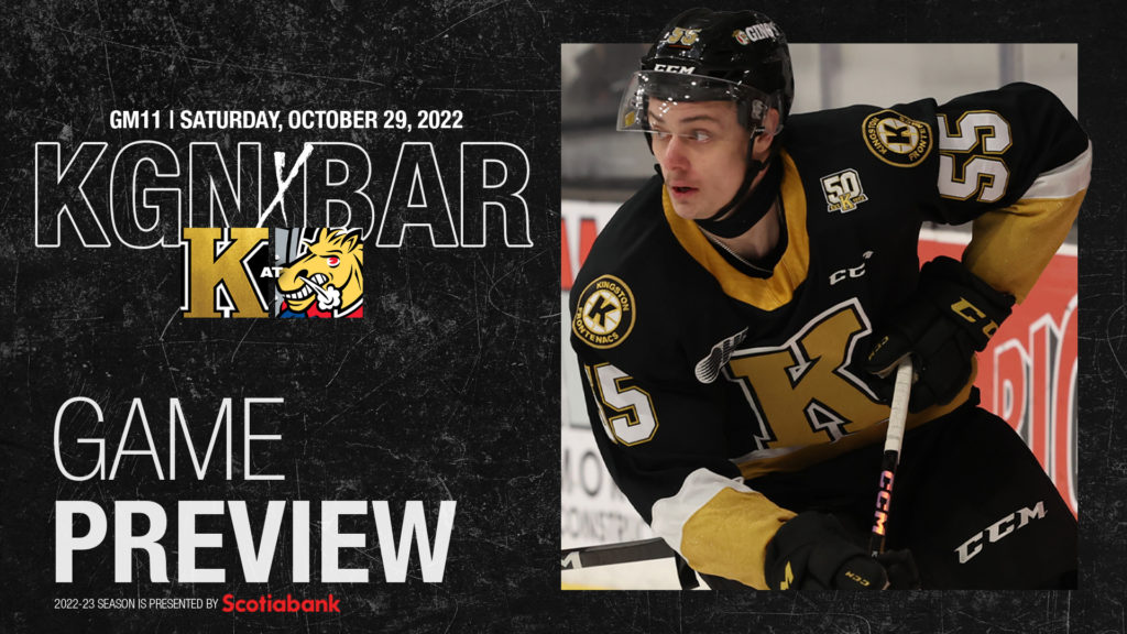 Game Preview Kingston at Barrie Kingston Frontenacs