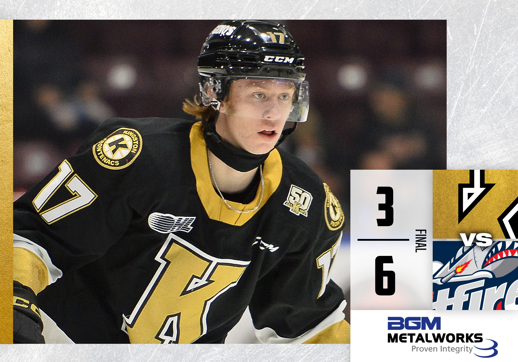 Final Score: KGN (3) at WSR (6)