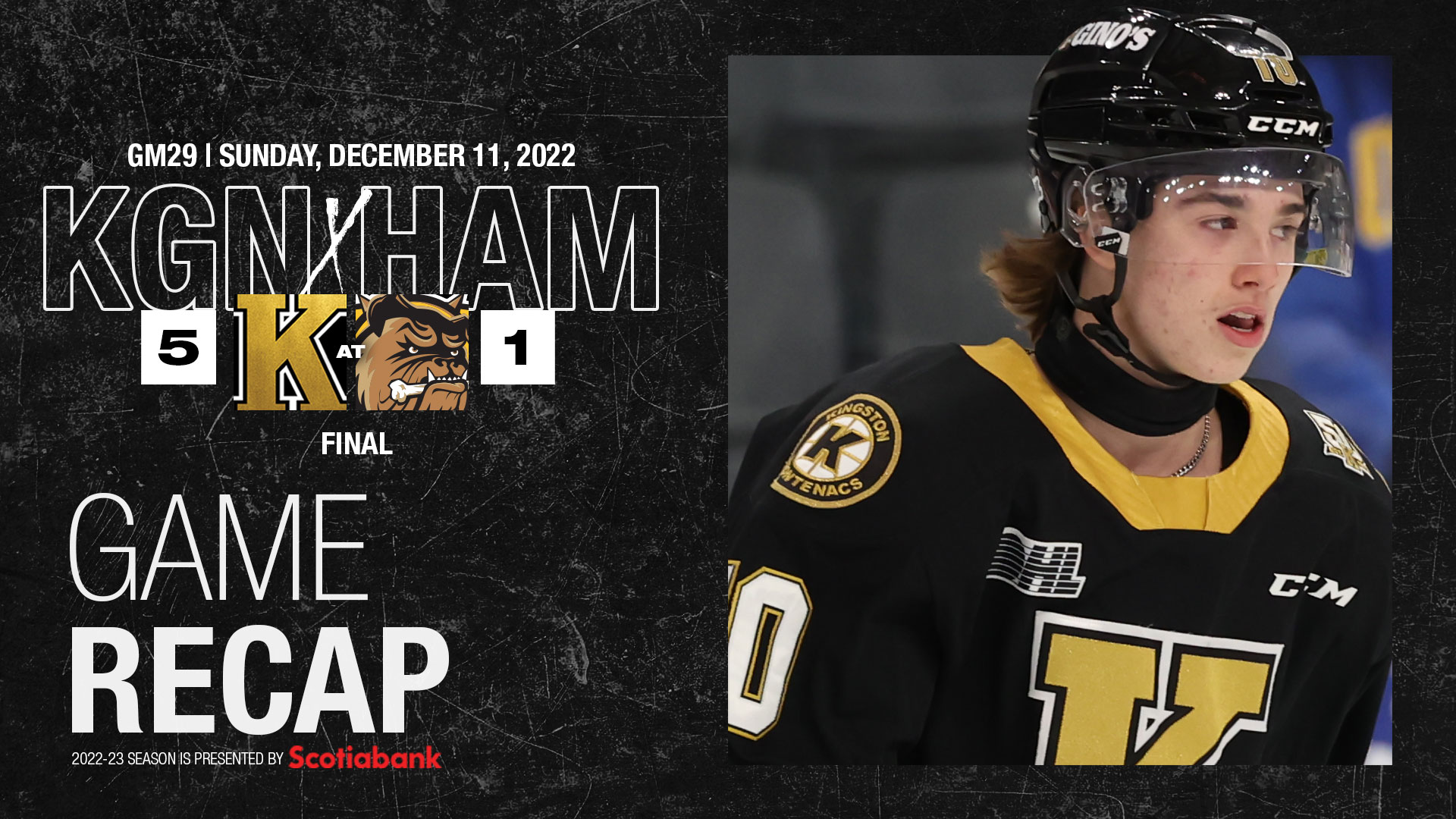 Thibodeau nets hat trick as Fronts win 5-1 over Bulldogs