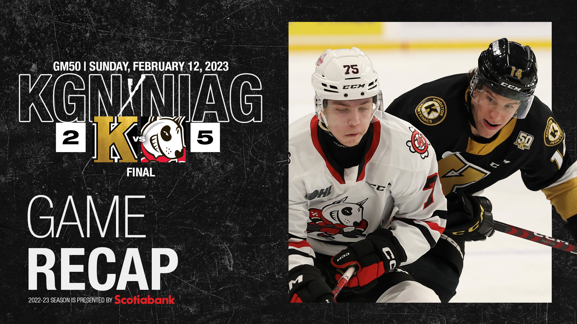 Fronts drop 52 game to IceDogs Kingston Frontenacs