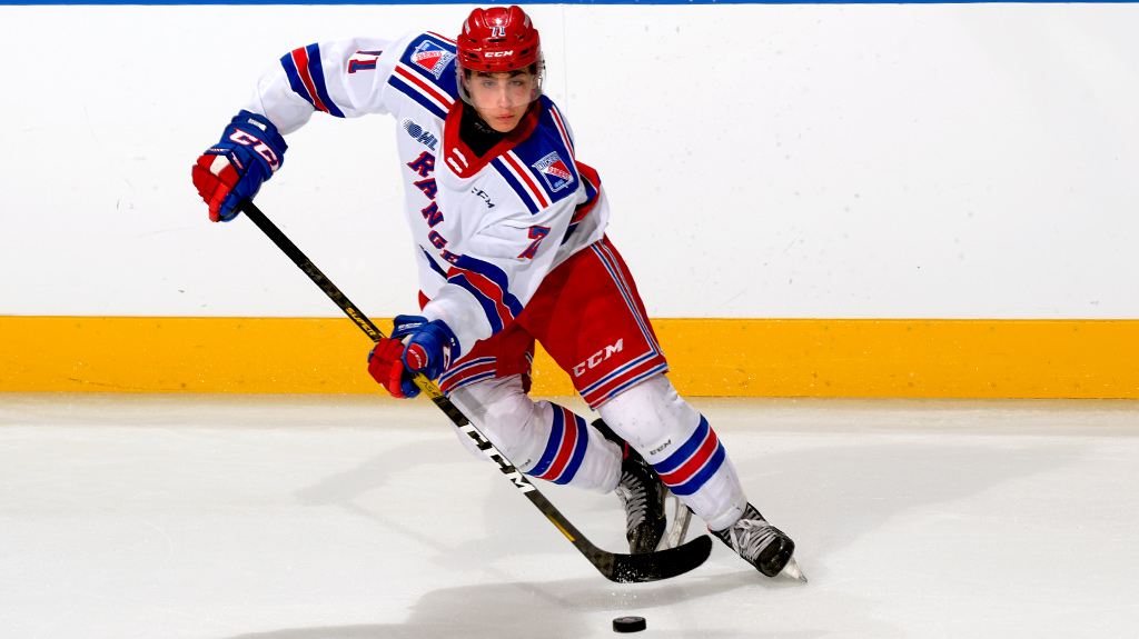 Francesco Pinelli skating for the Rangers