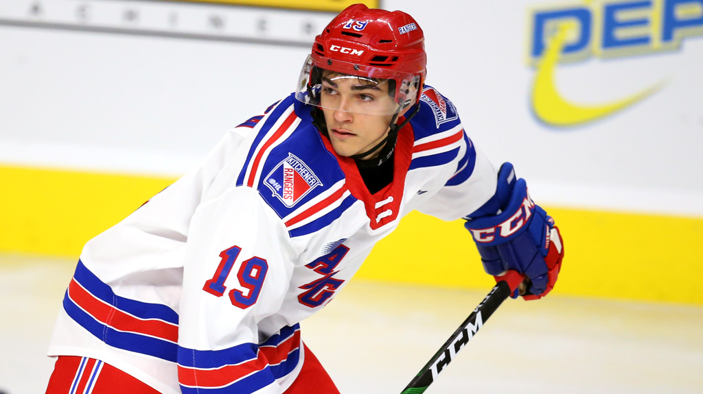 Joseph Serpa playing for the Kitchener Rangers