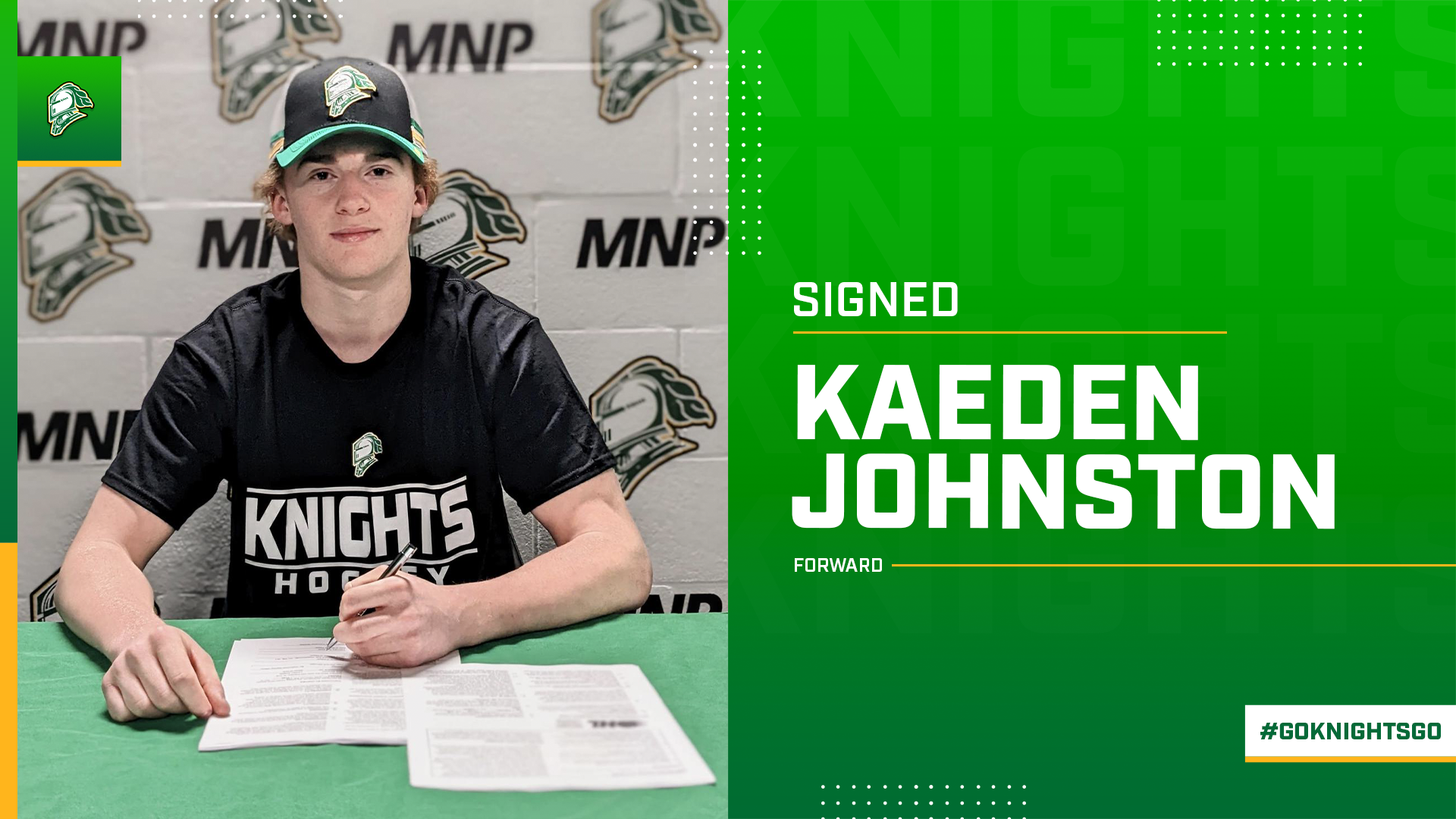 JOHNSTON SIGNS WITH KNIGHTS London Knights