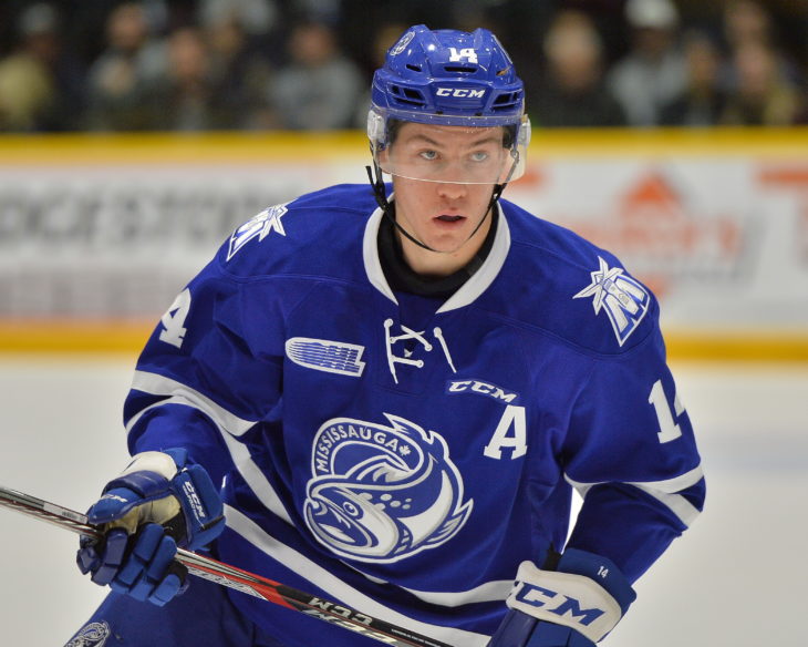 Nathan Bastian of the Mississauga Steelheads. Photo by Terry Wilson / OHL Images.