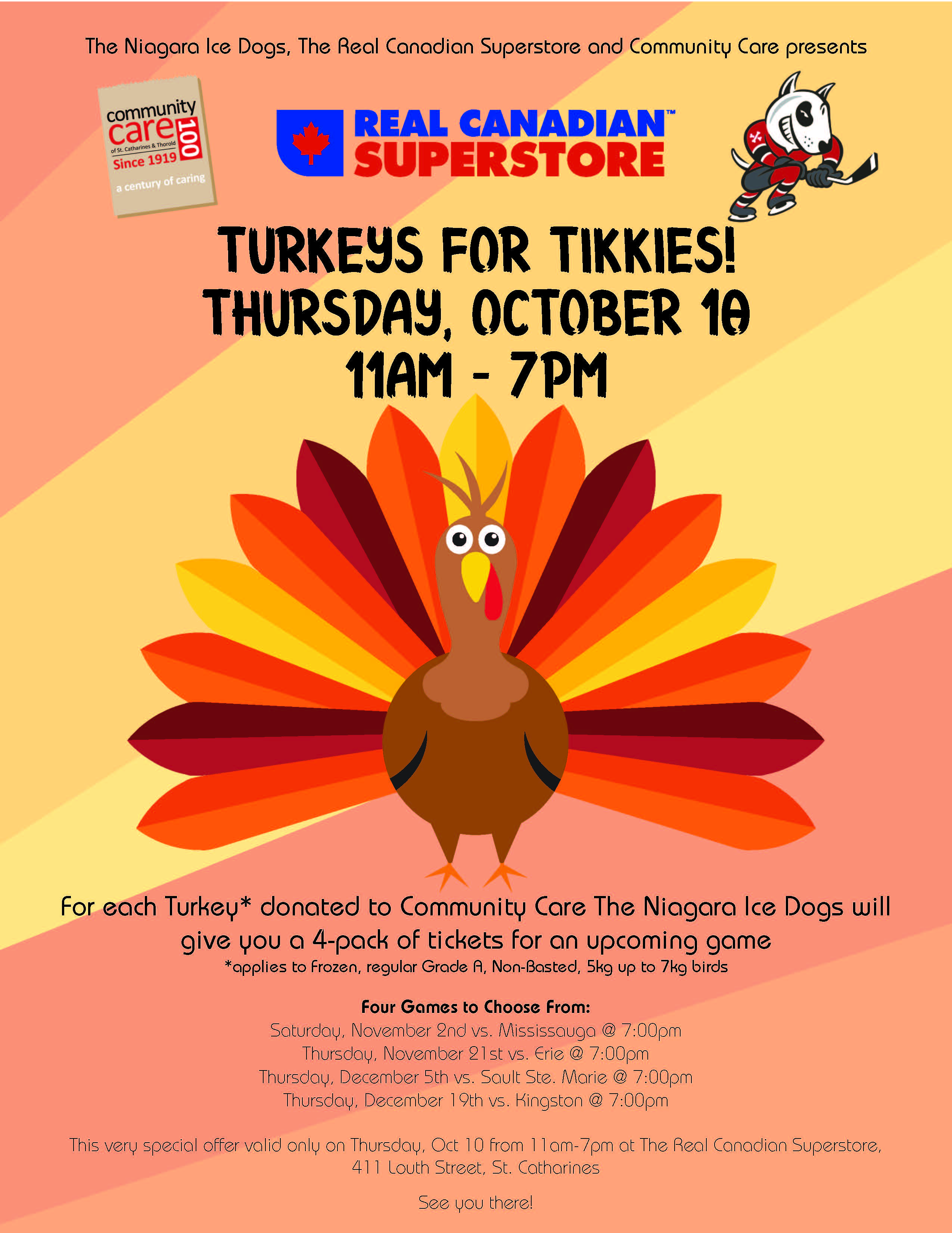Turkey Tickets Poster – 11am