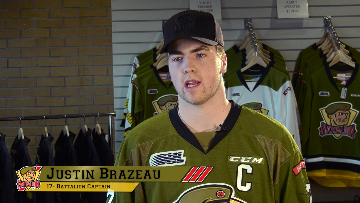 Justin Brazeau of North Bay Battalion