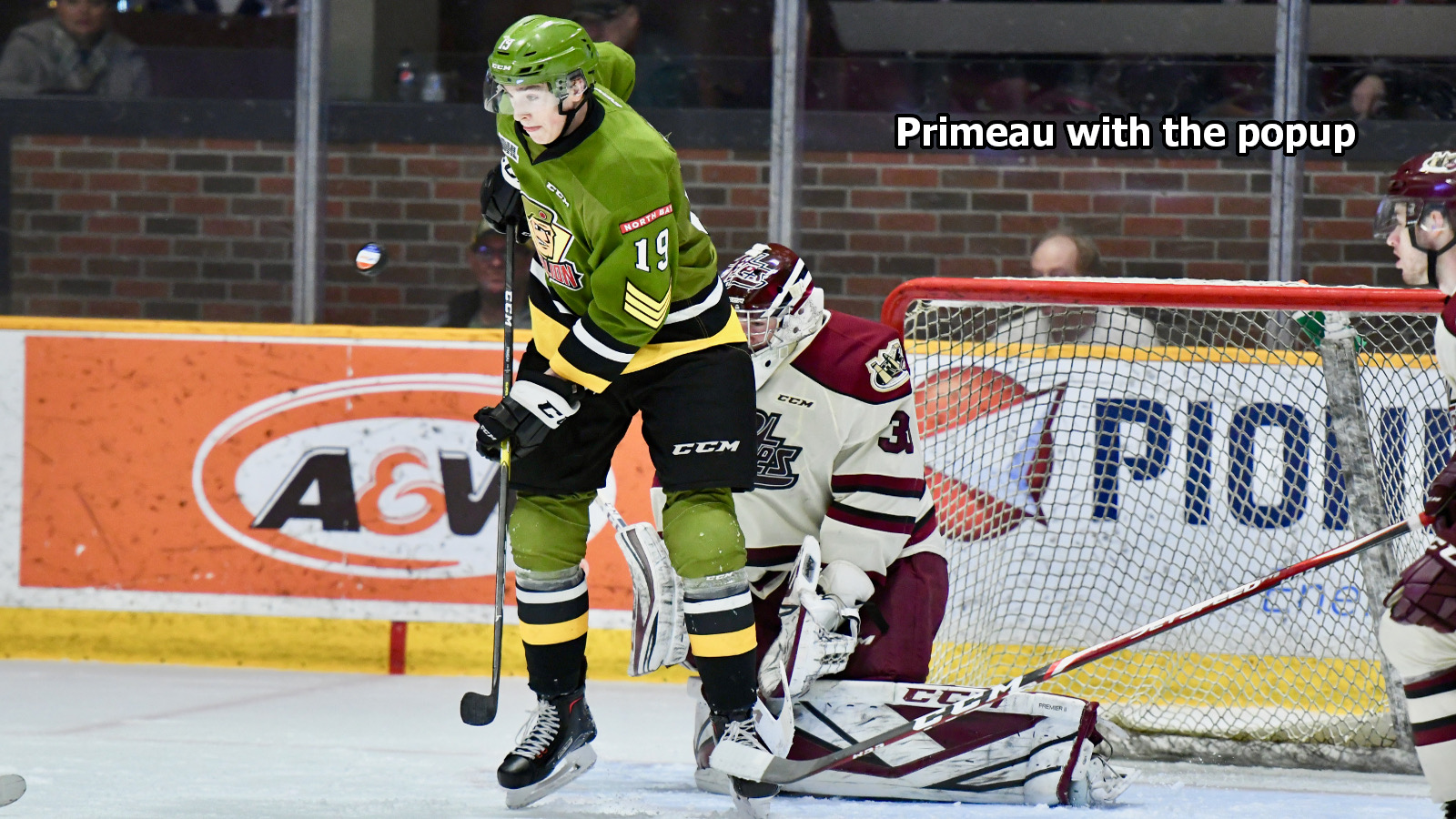 Primeau with the popup