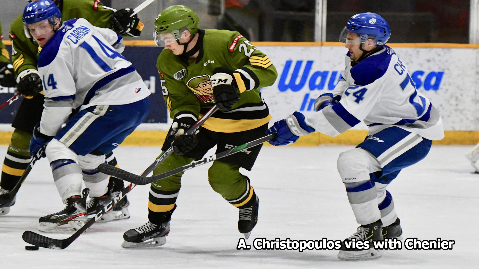 A. Christopoulos vies with Chenier