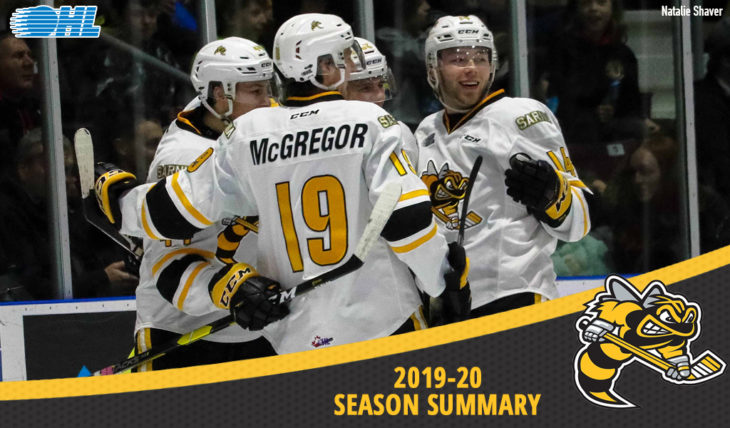 201920 Season Summary Sarnia Sting Ontario Hockey League