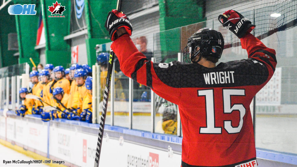 Ohl Stars Guide Canada To Opening 12 1 Victory At U18 Worlds Sudbury Wolves