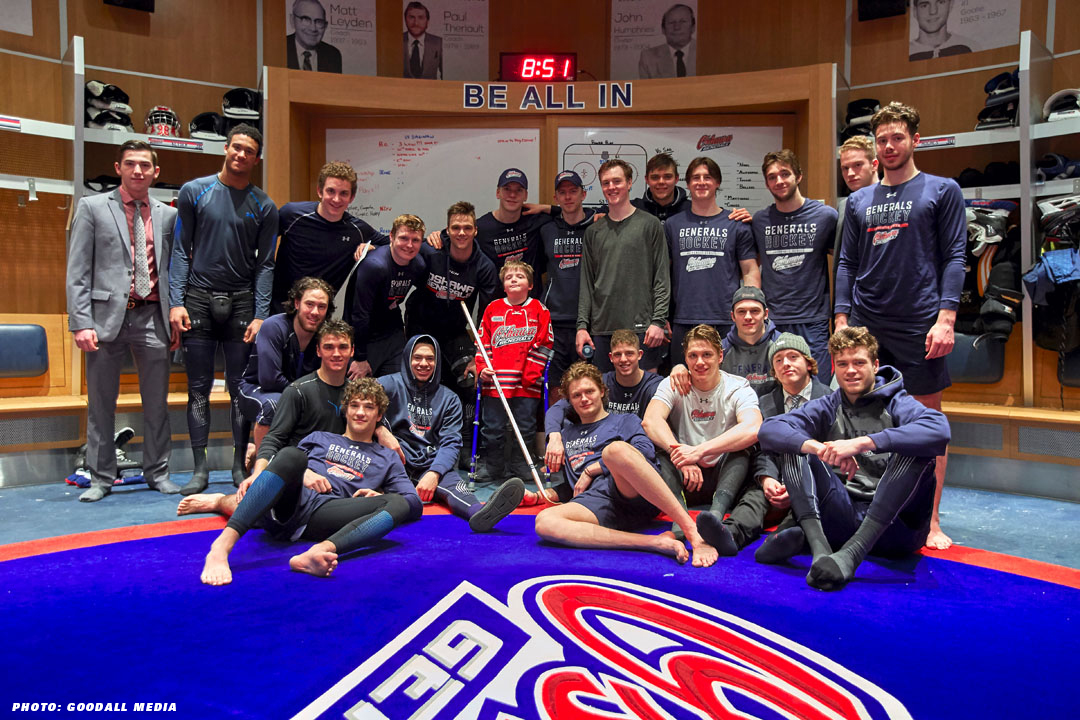 Generals Host Hockey Fan Nickolas and Family in Partnership With MakeAWish Oshawa Generals