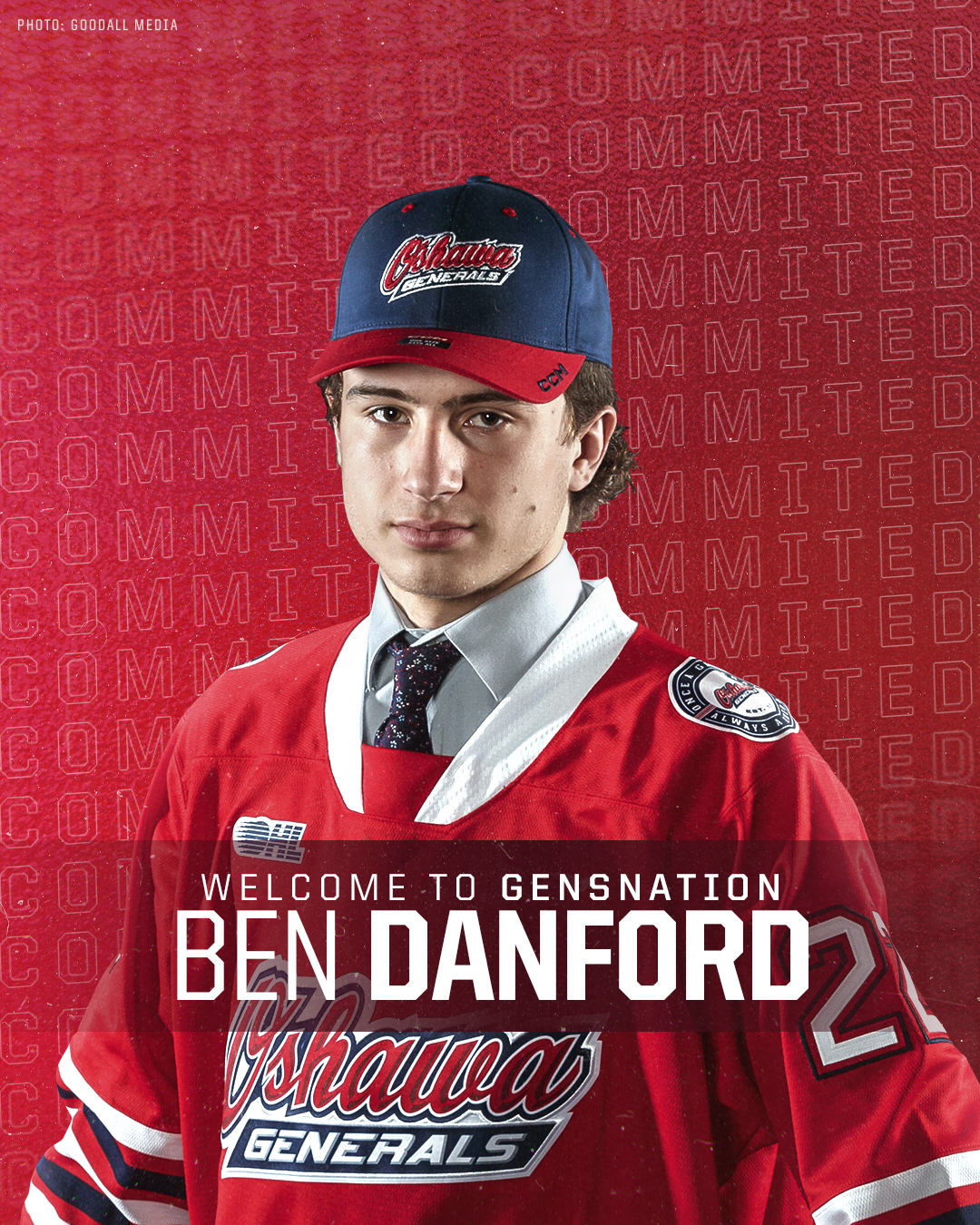14th overall selection Ben Danford commits to Generals Oshawa Generals