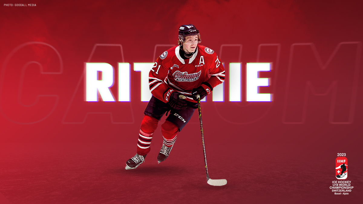 Calumn Ritchie Calum Ritchie named to Team Canada for IIHF U18 World Championship ...