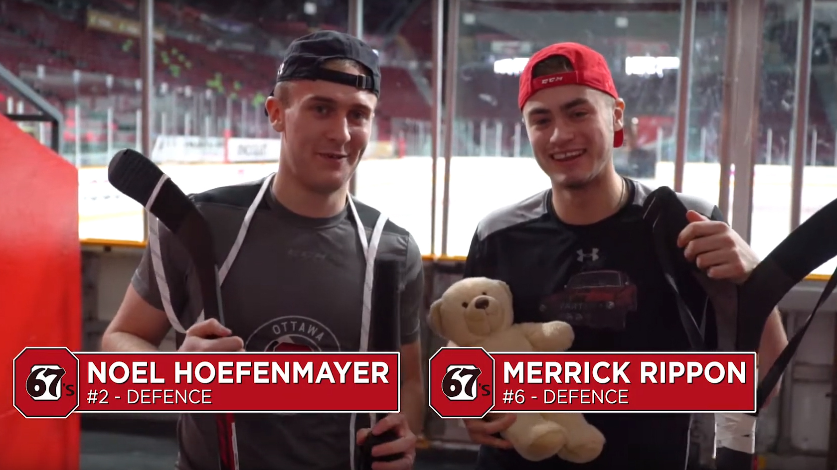 Ripp n Hoef demonstrate proper teddy bear tossing