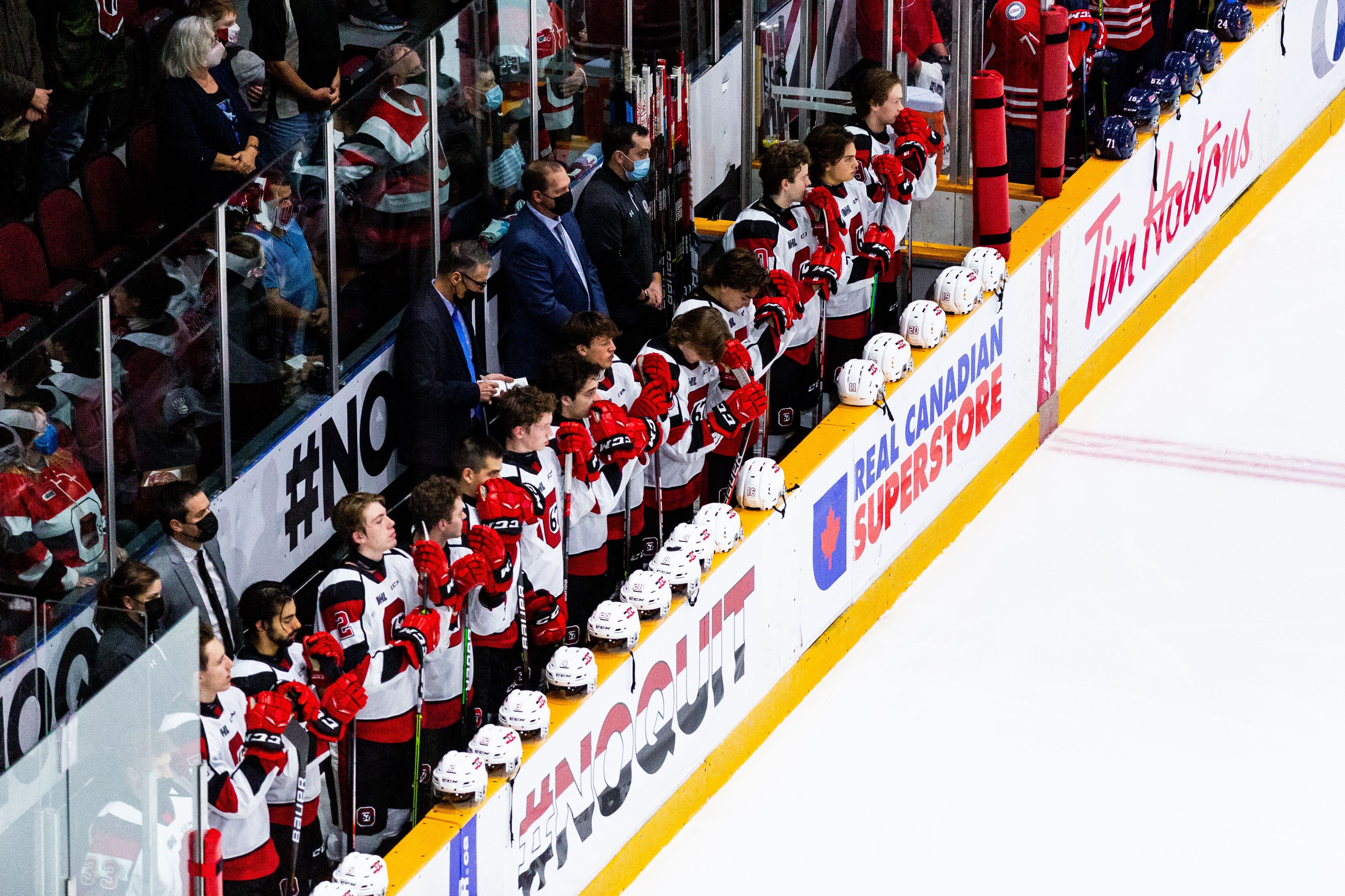 OTTAWA, ONTARIO, CANADA - October 15: Ontario Hockey League (OHL) regular season action between the Oshawa Generals and Ottawa 67's on October 15, 2021 at The Arena at TD Place in Ottawa, Ontario. (Photo by Jon Halpenny / Ottawa 67's)