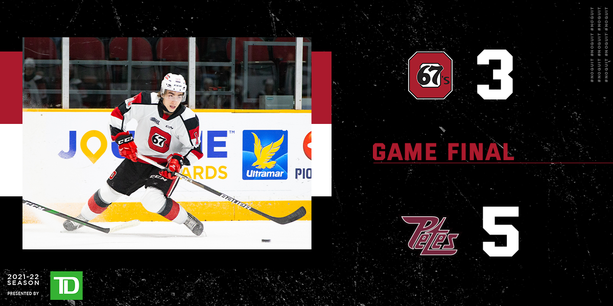 Final score graphic 5-3 loss to Peterborough