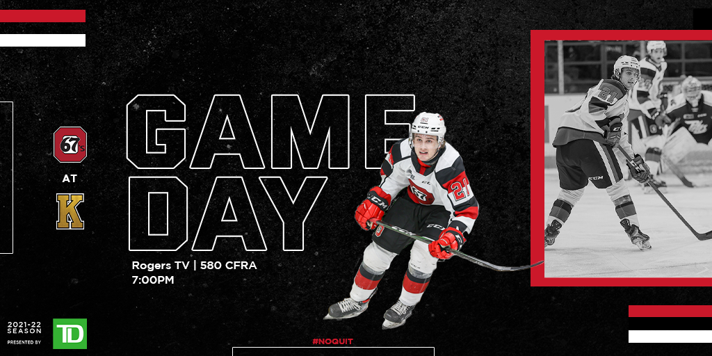 Game day graphic featuring Alex Johnston vs the Frontenacs