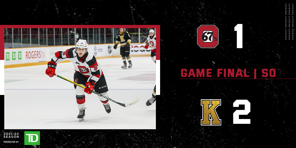 Final score graphic 2-1 loss to Kingston