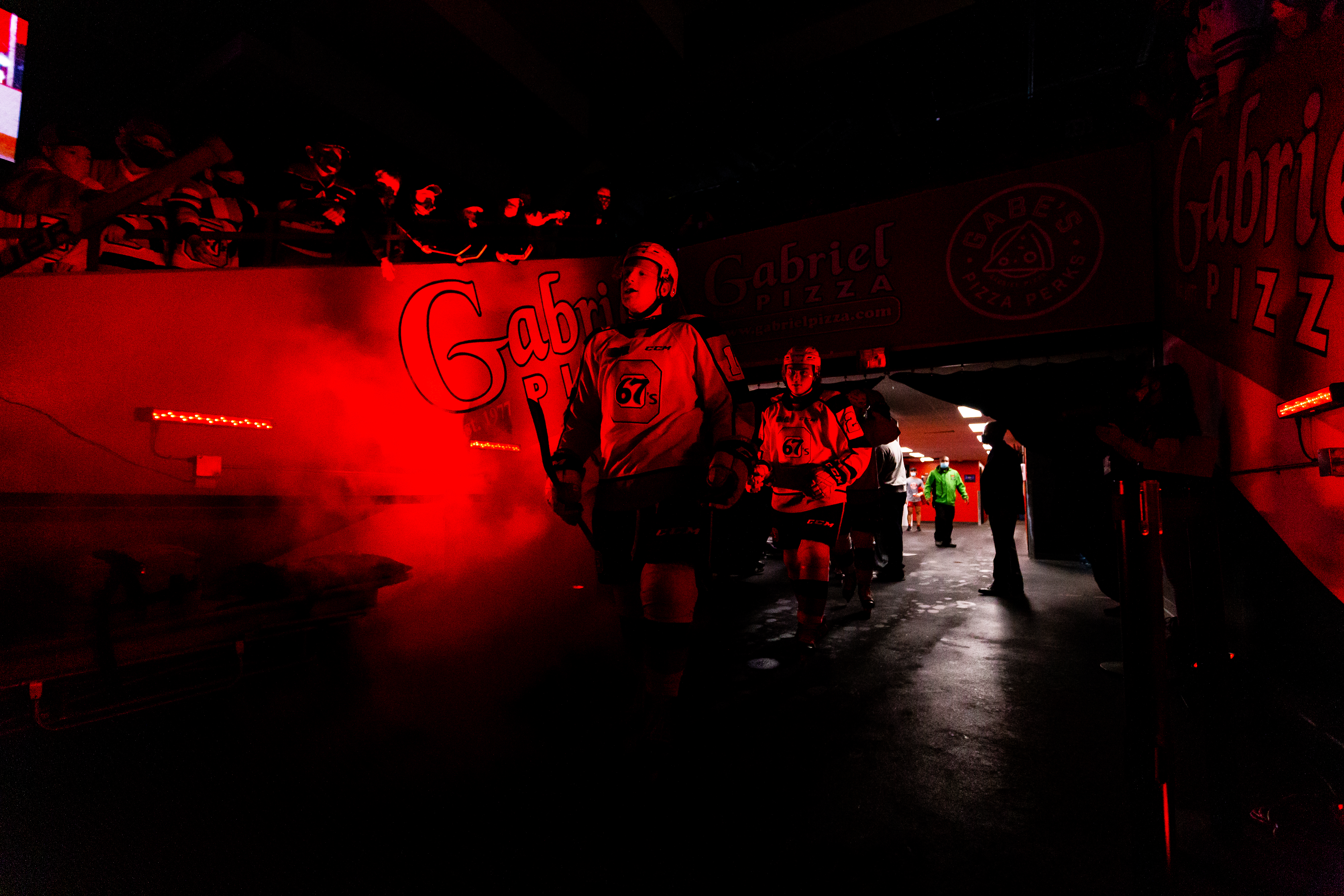 OTTAWA, ONTARIO, CANADA - October 17: Ontario Hockey League (OHL) regular season action between the Sudbury Wolves and Ottawa 67's on October 17, 2021 at The Arena at TD Place in Ottawa, Ontario. (Photo by Jon Halpenny / Ottawa 67's)
