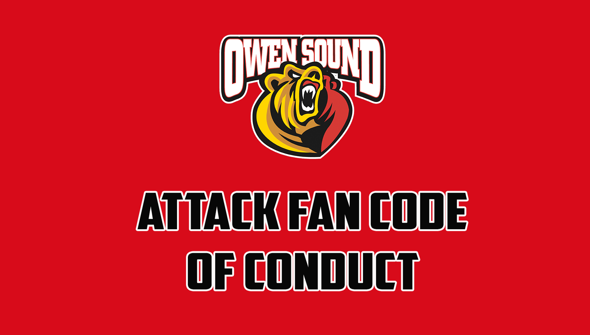 Fan Code of Conduct Owen Sound Attack