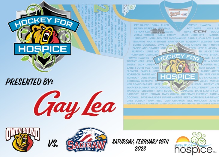 Release: Hockey for Hospice presented by Gay Lea Foods Cooperative