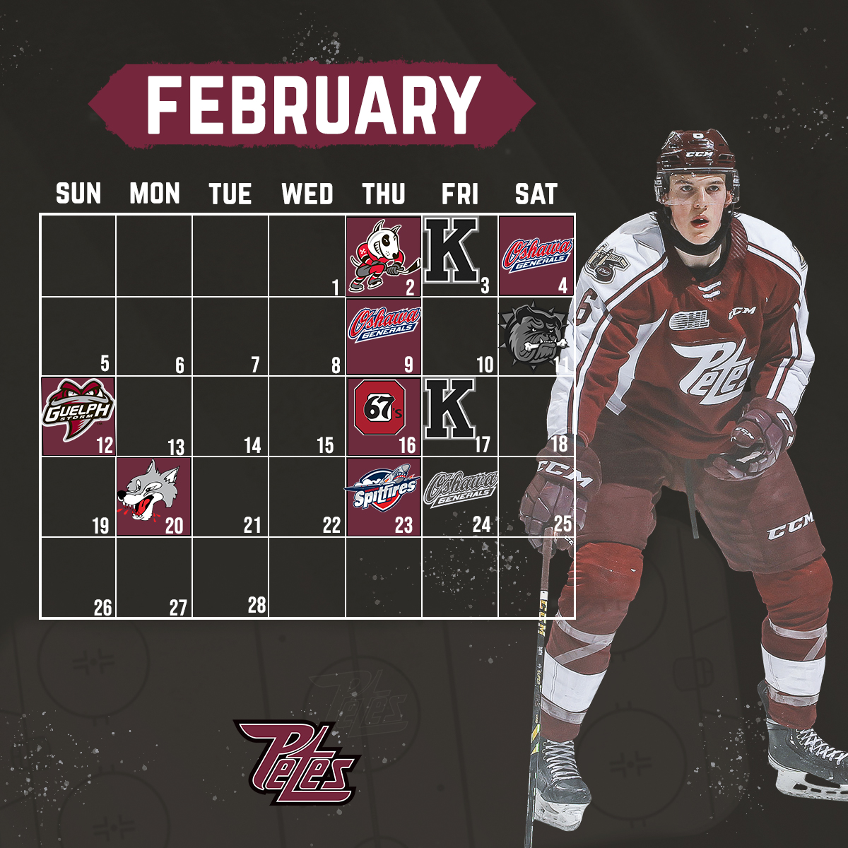 February 2022 Petes Schedule