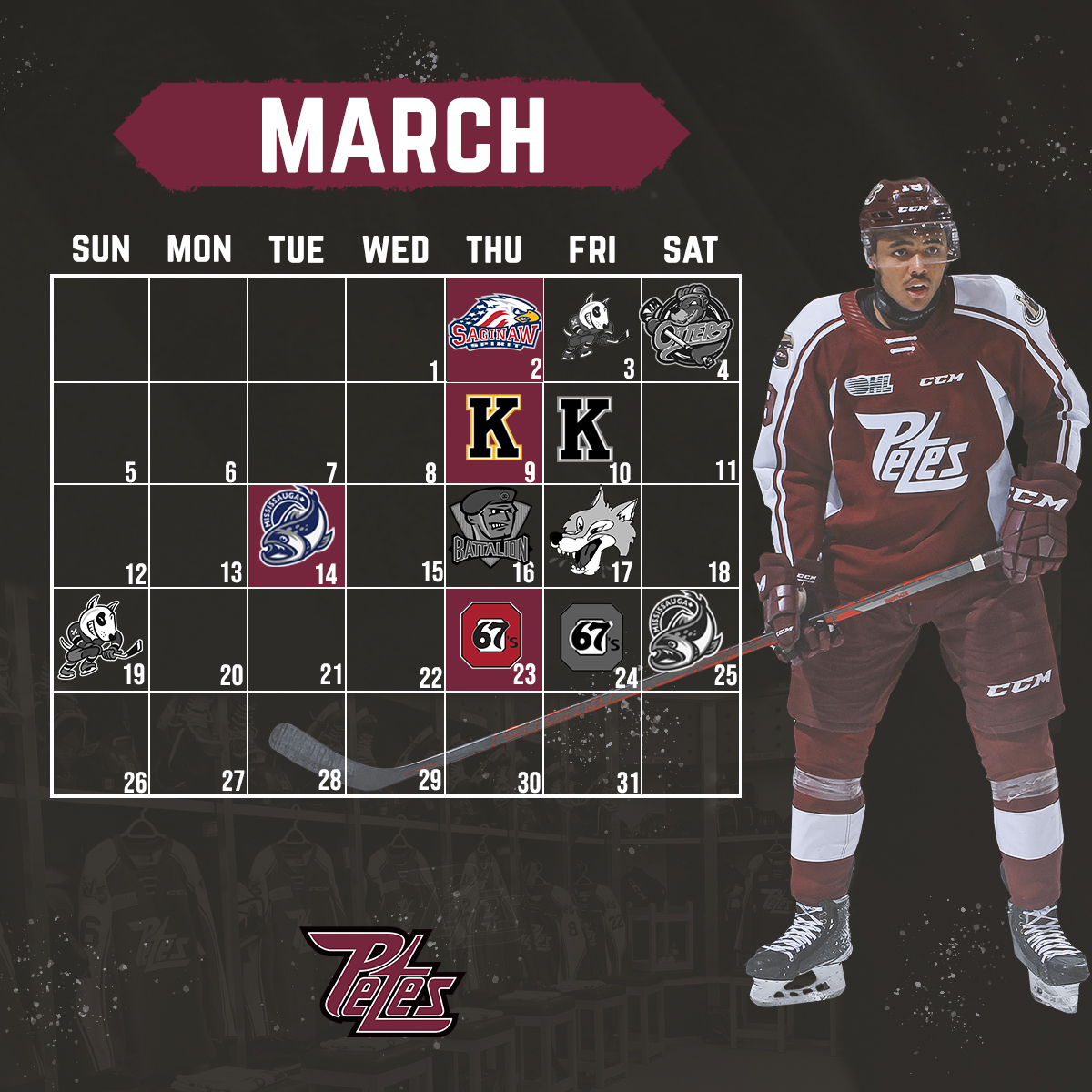 March 2022 Petes Schedule