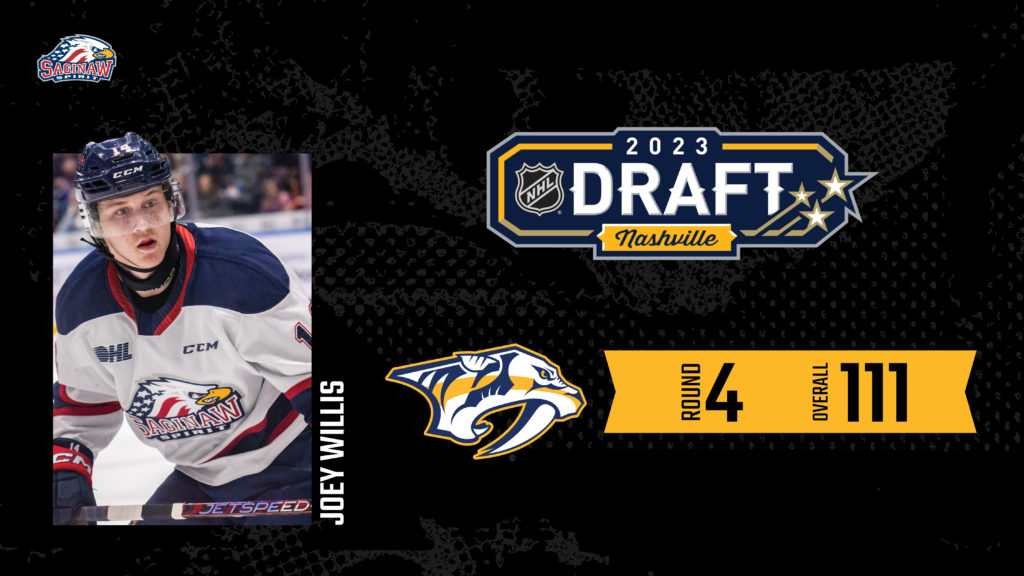 Preds pick Willis at 2023 Upper Deck NHL Draft Saginaw Spirit