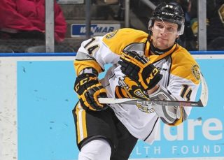 Pavel Zacha (New Jersey Devils) played in 88 OHL games for the Sting over two seasons