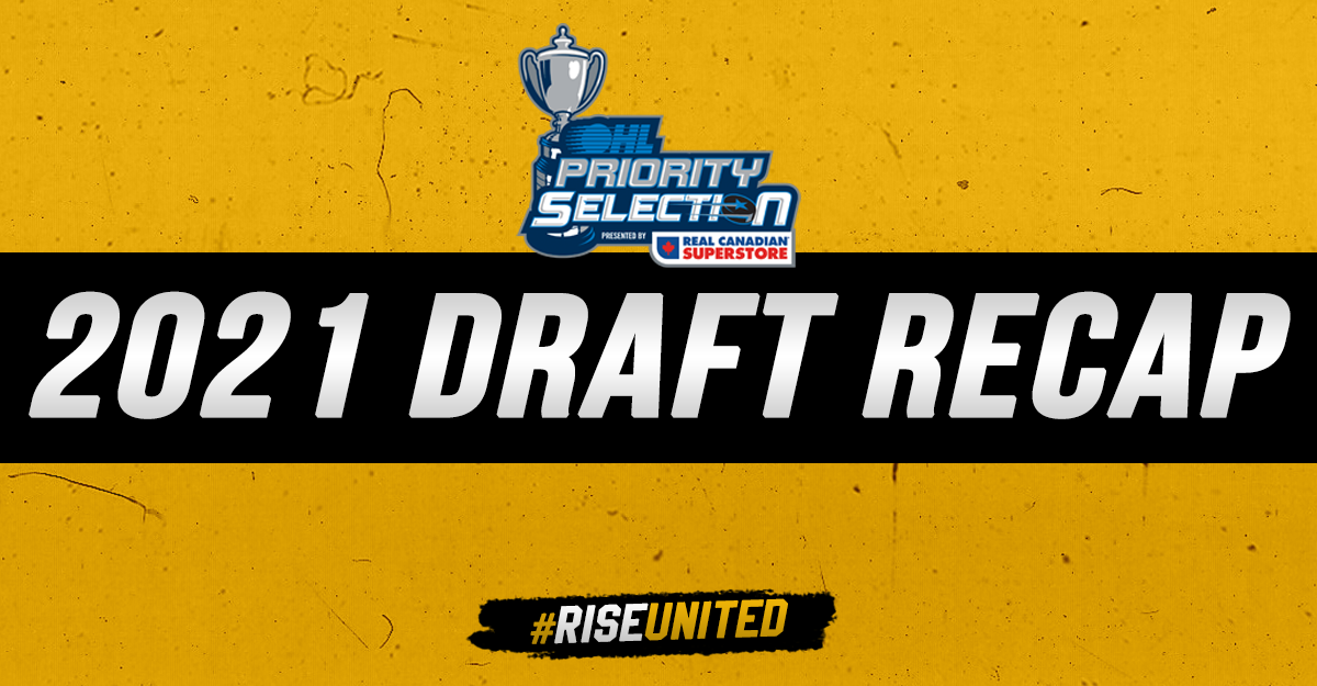2021 OHL Priority Selection Draft Recap Article Title Graphic